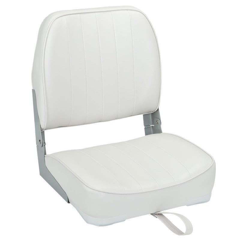 Leader Accessories Deluxe Folding Marine Boat Seat (White) - Image 1